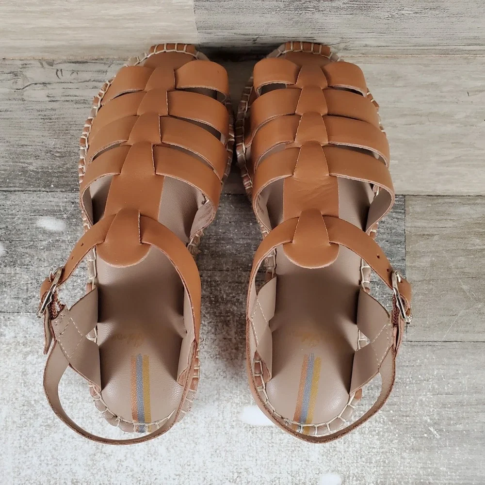 Sam Edelman Kora Kids‎ Sandal Sz 2 M Saddle Lea Leather Lightweight Super Comfy